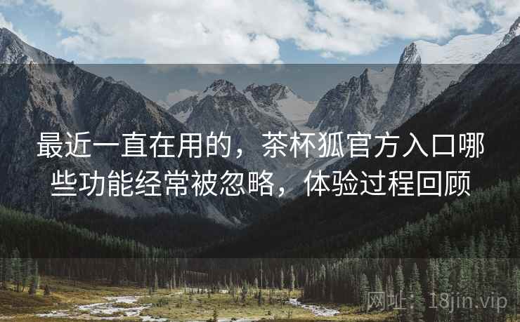 最近一直在用的,茶杯狐官方入口哪些功能经常被忽略,体验过程回顾 最近一直在用的,茶杯狐官方入口哪些功能经常被忽略,体验过程回顾